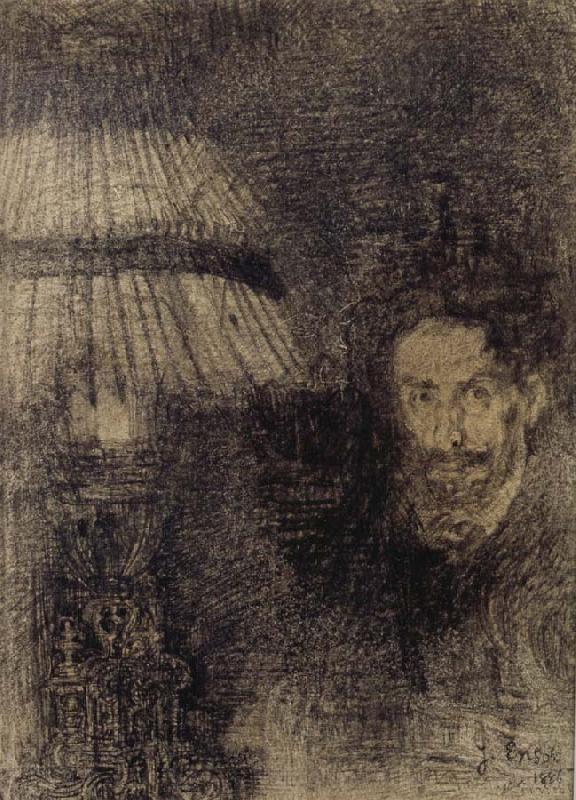  Self-Portrait by Lamplight or In the Shadow